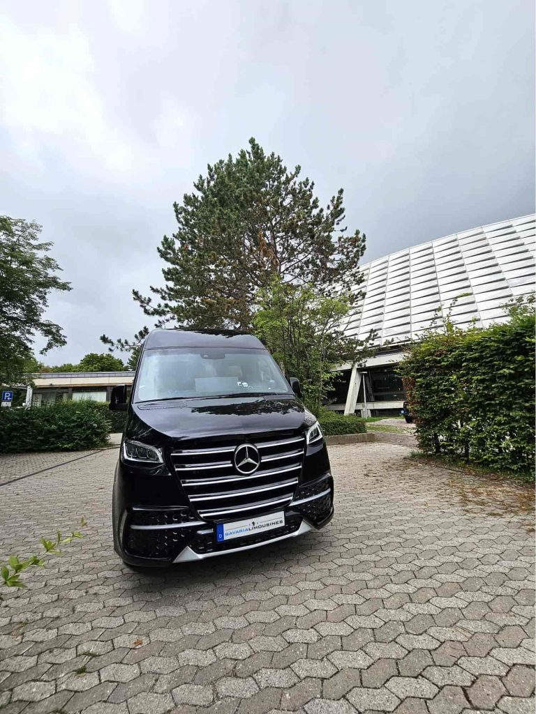 VIP Shuttle Munich with the latest Mercedes Benz luxury Sprinter with Maybach equipment